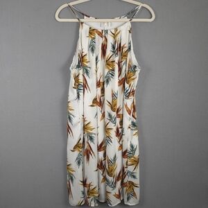 Sirenlily Tropical Print Sleeveless Dress Resort wear XL